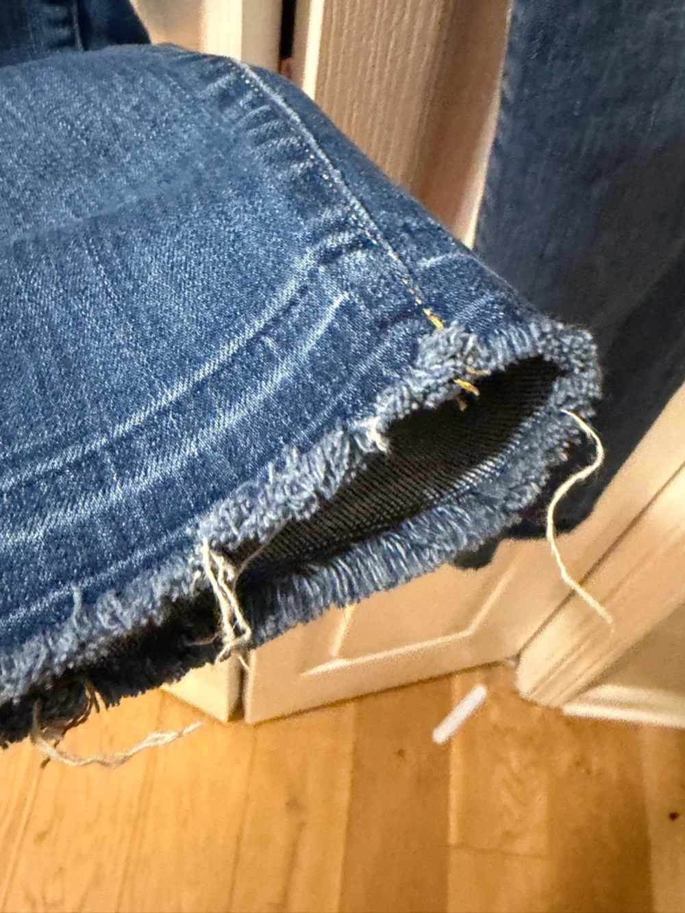 J.Crew Skinny Jeans Medium Wash Raw Hem High Rise Size 28 - Picture 4 of 5